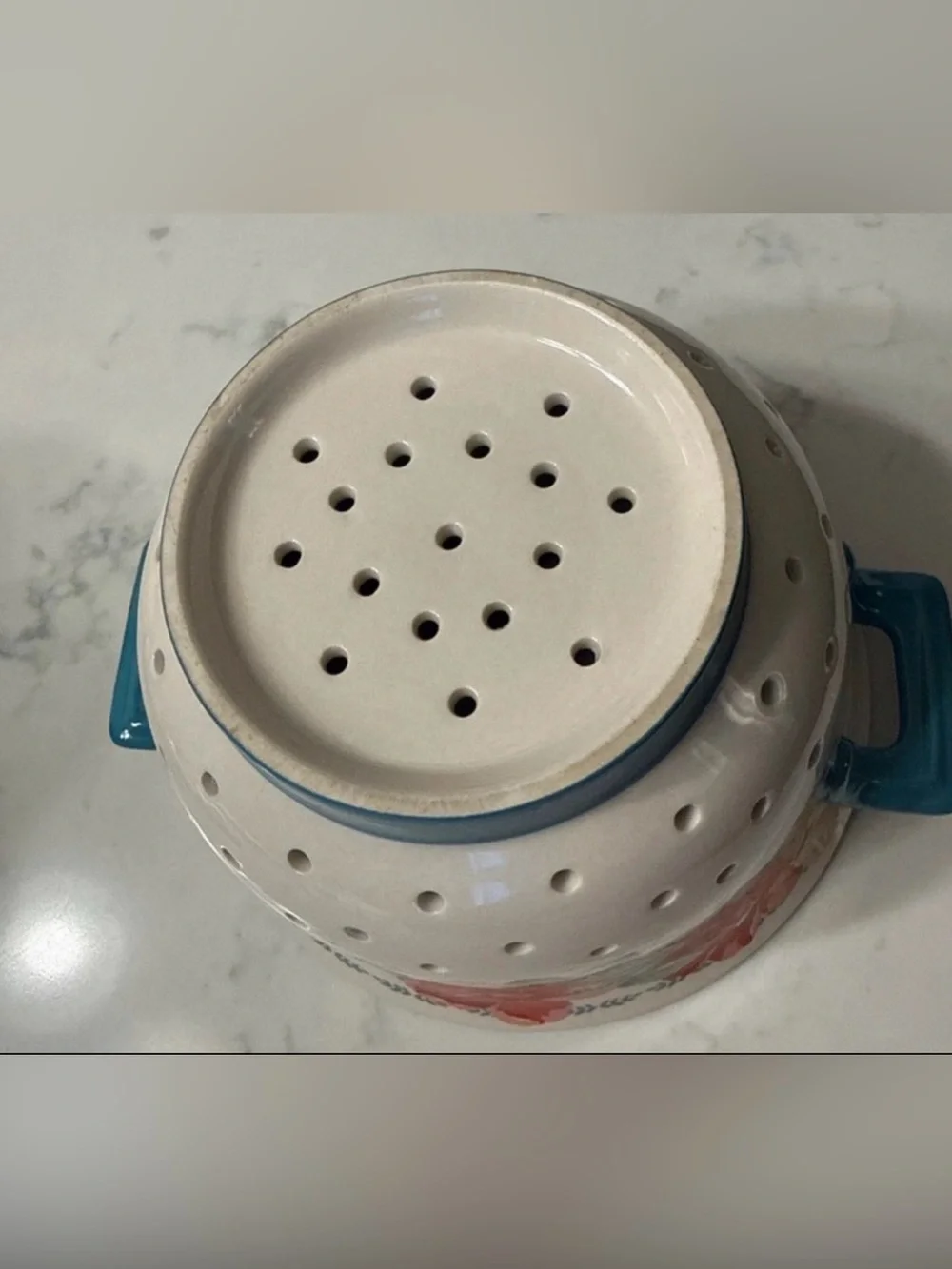 Pioneer Woman Ceramic Colander Strainer & Drip Plate Flea Market Pattern